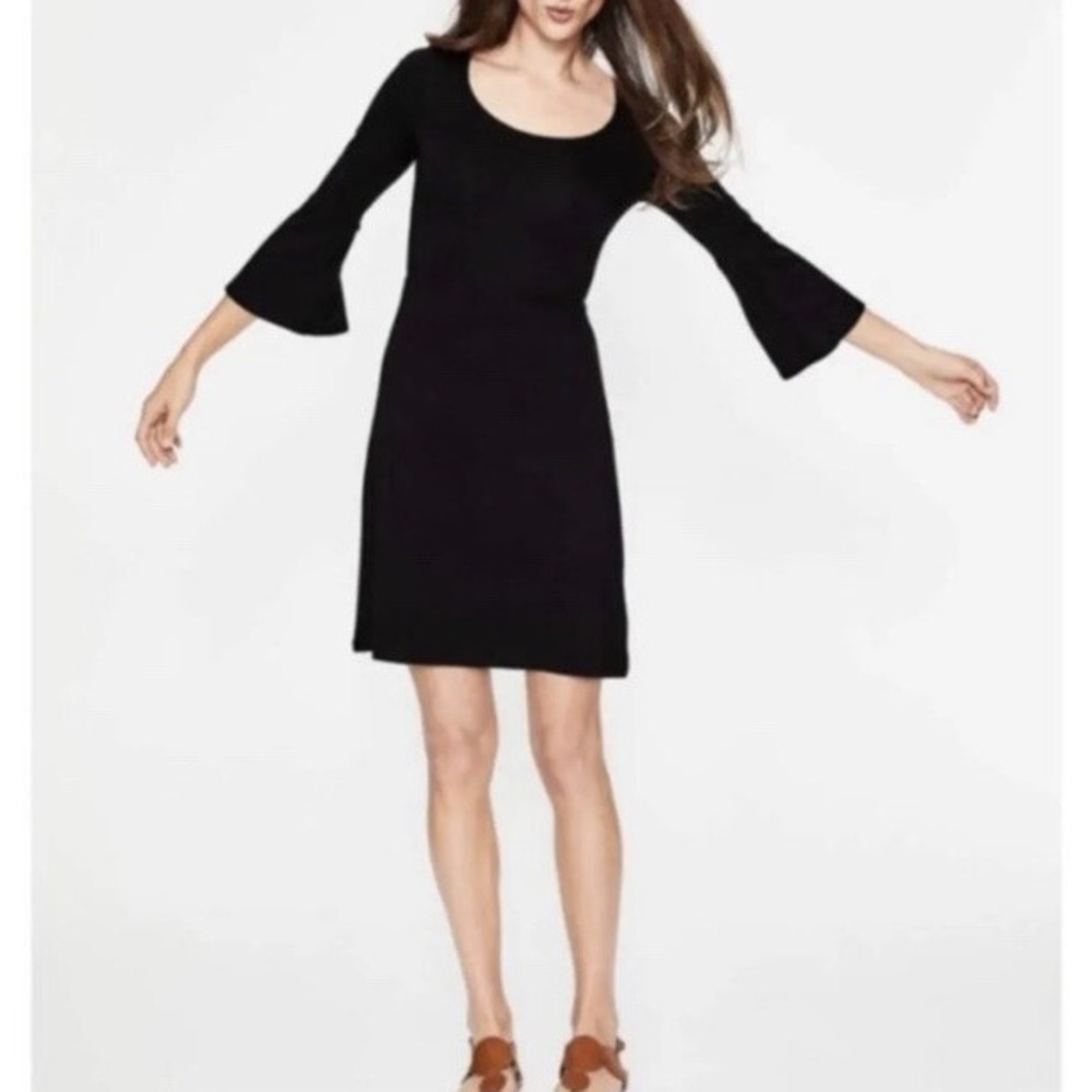 Boden Black Miriam Bell Sleeve Jersey Tunic Dress J0112 US 8R